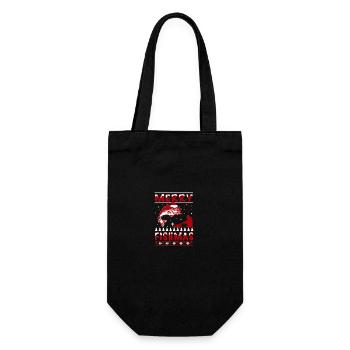 Merry Fishmas Funny Fishing - Gift Bag for Bottles - black - Front