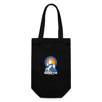 Retro Diamond Peak Ski White Fox - Gift Bag for Bottles - black - Front