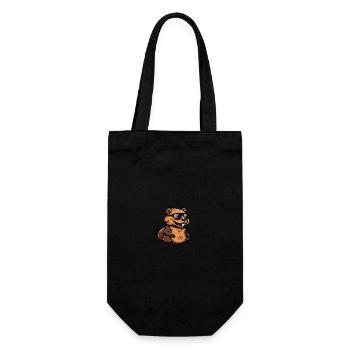 Beaver Cool Animal - Gift Bag for Bottles - black - Front