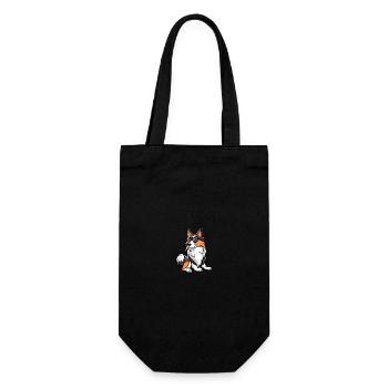 Border Collie Chiens Cool Animal - Sac à bouteille - noir - Devant