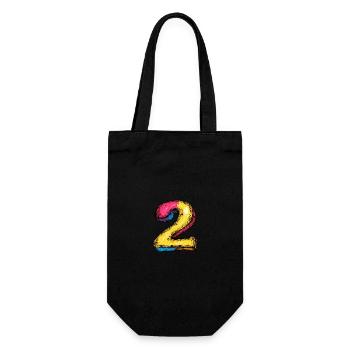Bande dessinée à 2 chiffres - Sac à bouteille - noir - Devant