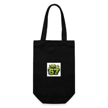 Green Slime Monster 67 - Gift Bag for Bottles - black - Front