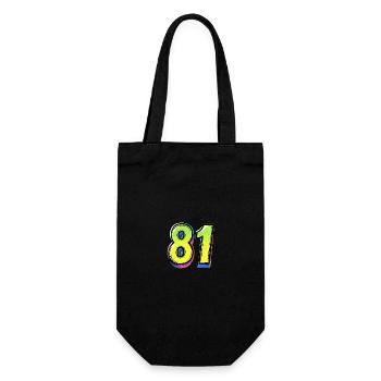 81 Number Comic - Gift Bag for Bottles - black - Front