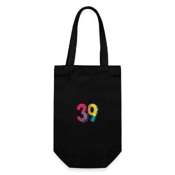 39 Number Comic - Gift Bag for Bottles - black - Front