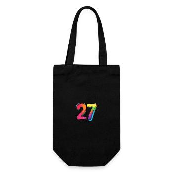 27 Number Comic - Gift Bag for Bottles - black - Front