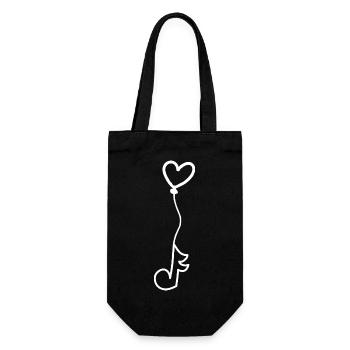 Heart Music Composer Musician - Gift Bag for Bottles - black - Front