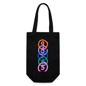 sidback unltd. - from 9 to 5 - Geschenkbeutel für Flaschen - Schwarz - Vorne