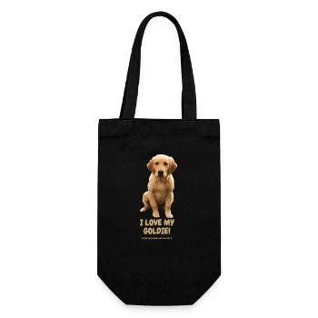 I love my Goldie! - Geschenkbeutel für Flaschen - Schwarz - Vorne