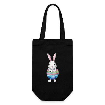 Lapin de Pâques Aquarelle de Pâques - Sac à bouteille - noir - Devant