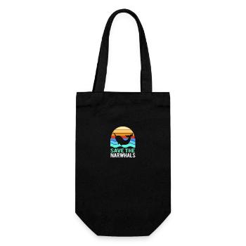 Narwhal - Gift Bag for Bottles - black - Front