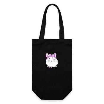Chinchilla - Geschenkbeutel für Flaschen - Schwarz - Vorne