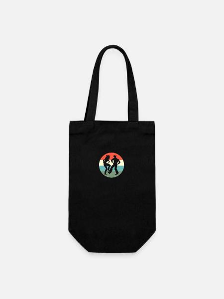 Square Dance - Geschenkbeutel für Flaschen - Schwarz