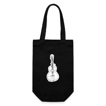 Guitar, guitarist - Gift Bag for Bottles - black - Front
