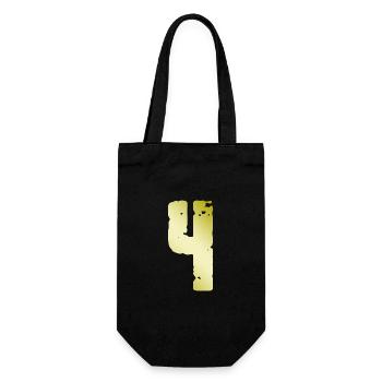 4 Zahl Vintage - Geschenkbeutel für Flaschen - Schwarz - Vorne