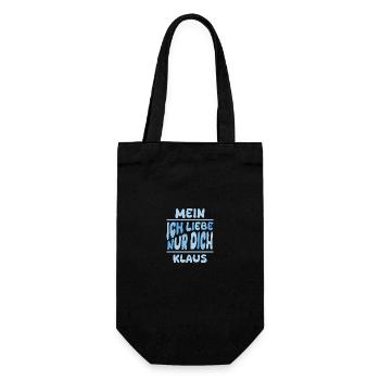 Geschenk für Klaus - Geschenkbeutel für Flaschen - Schwarz - Vorne