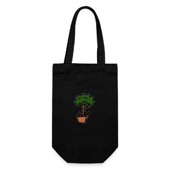 Bonsai Tree Hobby Gift Idea Relaxation - Gift Bag for Bottles - black - Front