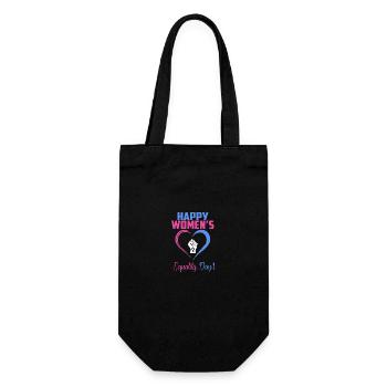 Happy Women's Equality Day - Gift Bag for Bottles - black - Front