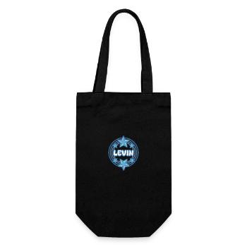 Name Levin - Geschenkbeutel für Flaschen - Schwarz - Vorne