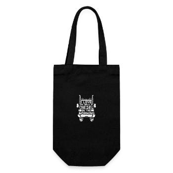 Truck Driver I Love The Smell Of Diesel - Gift Bag for Bottles - black - Front