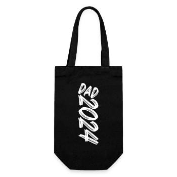 Papa 2024 Père Bébé Naissance Fête des pères Papa 2024 - Sac à bouteille - noir - Devant
