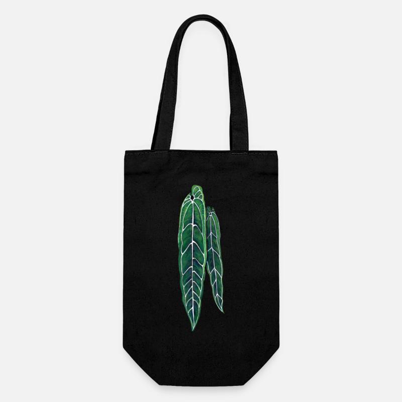 Anthuriums - Gift Bag for Bottles - black