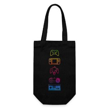 Classic Gaming controllers - Gift Bag for Bottles - black - Front
