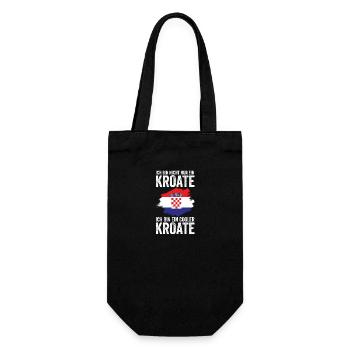 Croat Croatian Croatia - Gift Bag for Bottles - black - Front