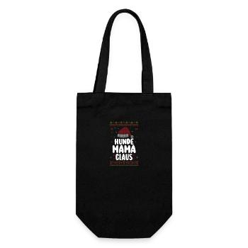 Christmas Santa Claus Dog Mom Claus - Gift Bag for Bottles - black - Front