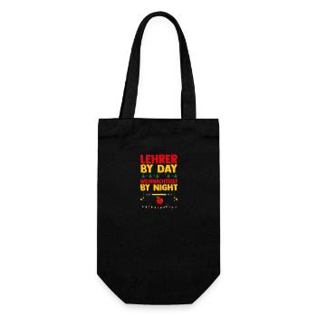 Santa Claus Christmas School Teacher - Gift Bag for Bottles - black - Front