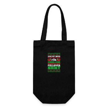 Weihnachtsmann Weihnachten Hässliche Weihnachten - Geschenkbeutel für Flaschen - Schwarz - Vorne