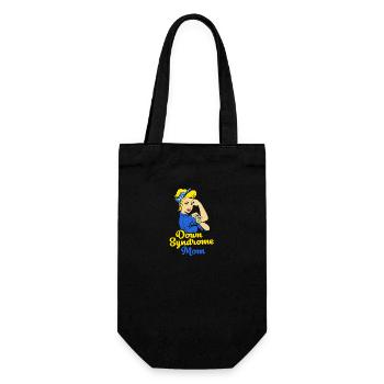 Down Syndrom T21 Chromosom Trisomie Mutter Mama - Geschenkbeutel für Flaschen - Schwarz - Vorne