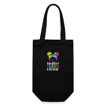 3rd Grade - Gift Bag for Bottles - black - Front