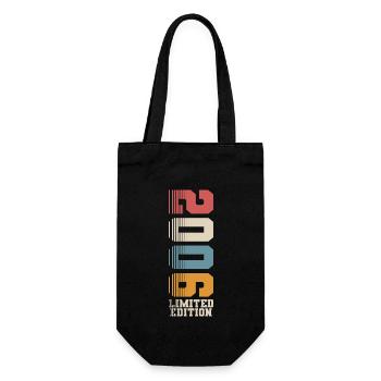 18th Birthday 2006 Year of birth Year of birth - Gift Bag for Bottles - black - Front