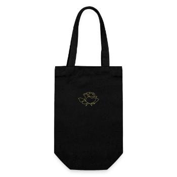 Flower - Gift Bag for Bottles - black - Front