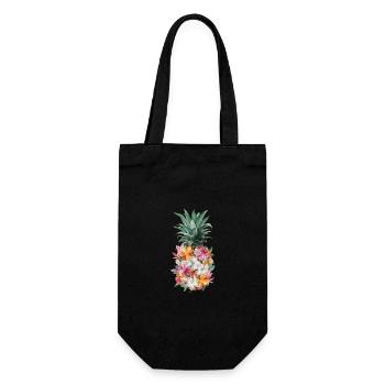 Pineapple tropical hawaiian fruit - Gift Bag for Bottles - black - Front