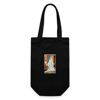 Fantôme | L’Halloween | Effrayant | Horreur - Sac à bouteille - noir - Devant