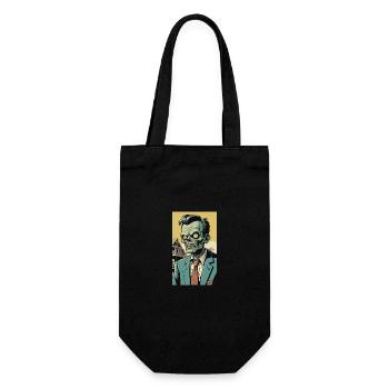 Zombie | Horror | gruselig | Halloween - Geschenkbeutel für Flaschen - Schwarz - Vorne