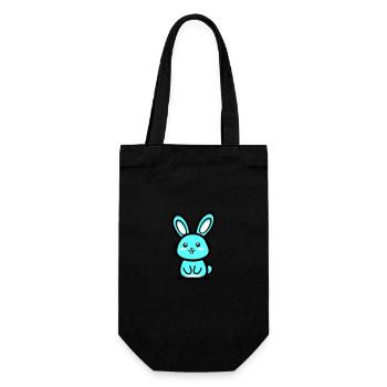 Hase Ostern Icon - Geschenkbeutel für Flaschen - Schwarz - Vorne