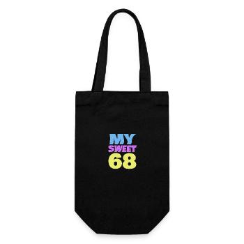 Age 68 - Gift Bag for Bottles - black - Front