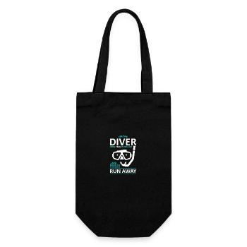 Scuba Diving Funny Scuba Diver - Gift Bag for Bottles - black - Front