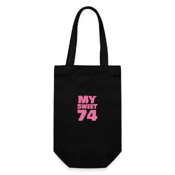 Sweet 74 - Geschenkbeutel für Flaschen - Schwarz - Vorne