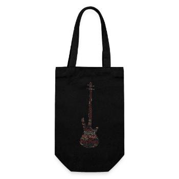 Bass Guitar Word Cloud for Bassist Bass Player - Sac à bouteille - noir - Devant