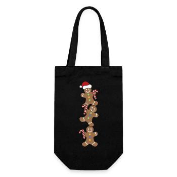 Christmas Cookie Shirt - Gift Bag for Bottles - black - Front