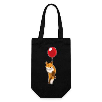 Fuchs Luftballon - Geschenkbeutel für Flaschen - Schwarz - Vorne
