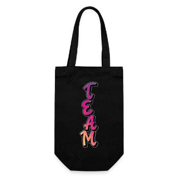Team - Geschenkbeutel für Flaschen - Schwarz - Vorne