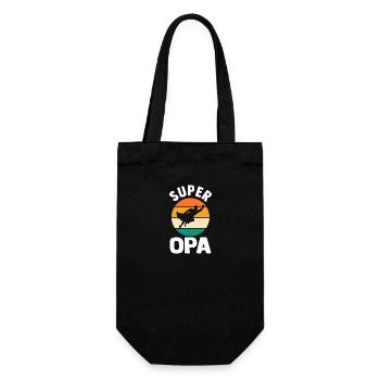 Großvater Opa - Geschenkbeutel für Flaschen - Schwarz - Vorne