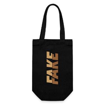 Fake superscript - Gift Bag for Bottles - black - Front