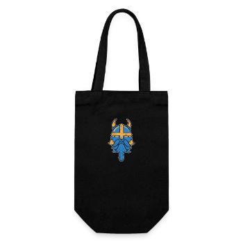 Schweden Schwedisch Wikinger Wiking - Geschenkbeutel für Flaschen - Schwarz - Vorne
