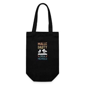 Malle Party Crew - Geschenkbeutel für Flaschen - Schwarz - Vorne