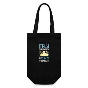 Italy Summer Saying - Gift Bag for Bottles - black - Front